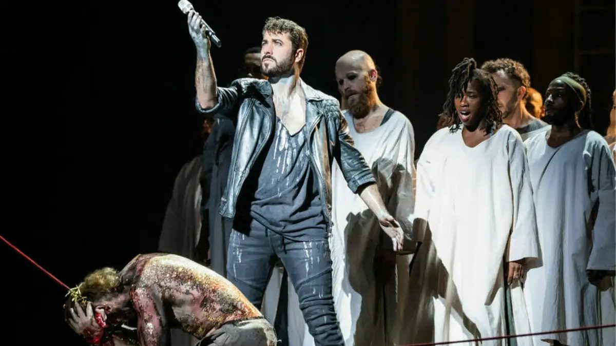 Actor Omar Lopez-Cepero in stage in the Broadway National Tour of Jesus Christ Superstar.