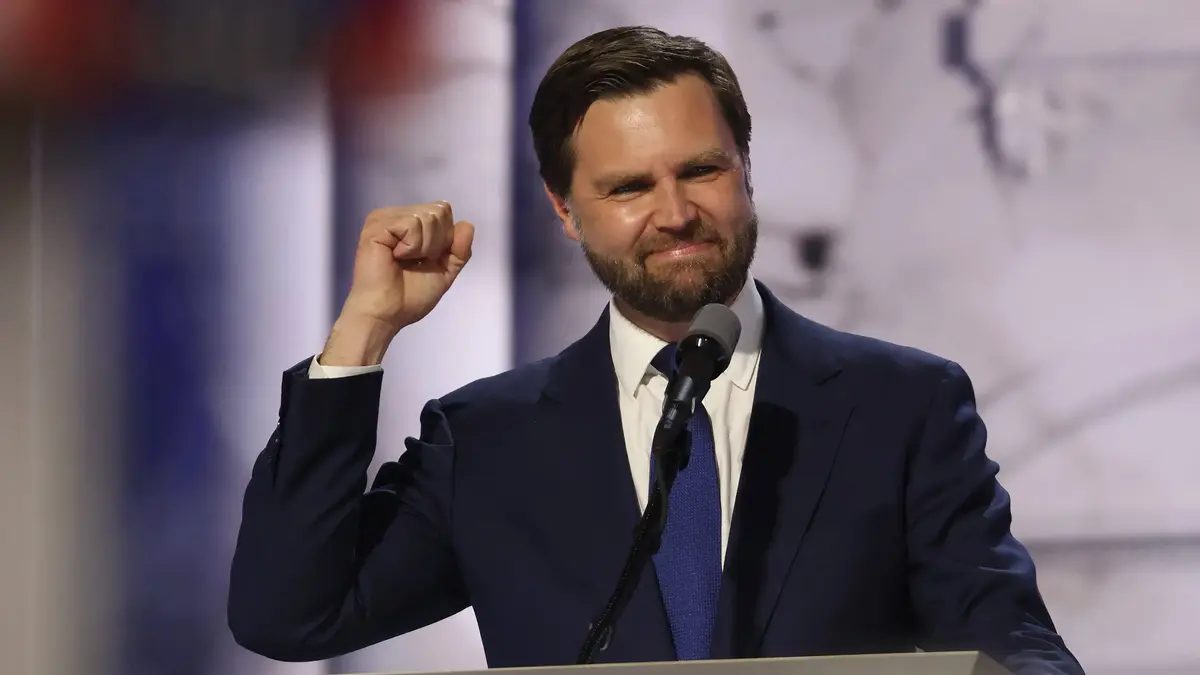 Vice presidential candidate JD Vance speaks on July 17, 2024, during the Republican National Convention
