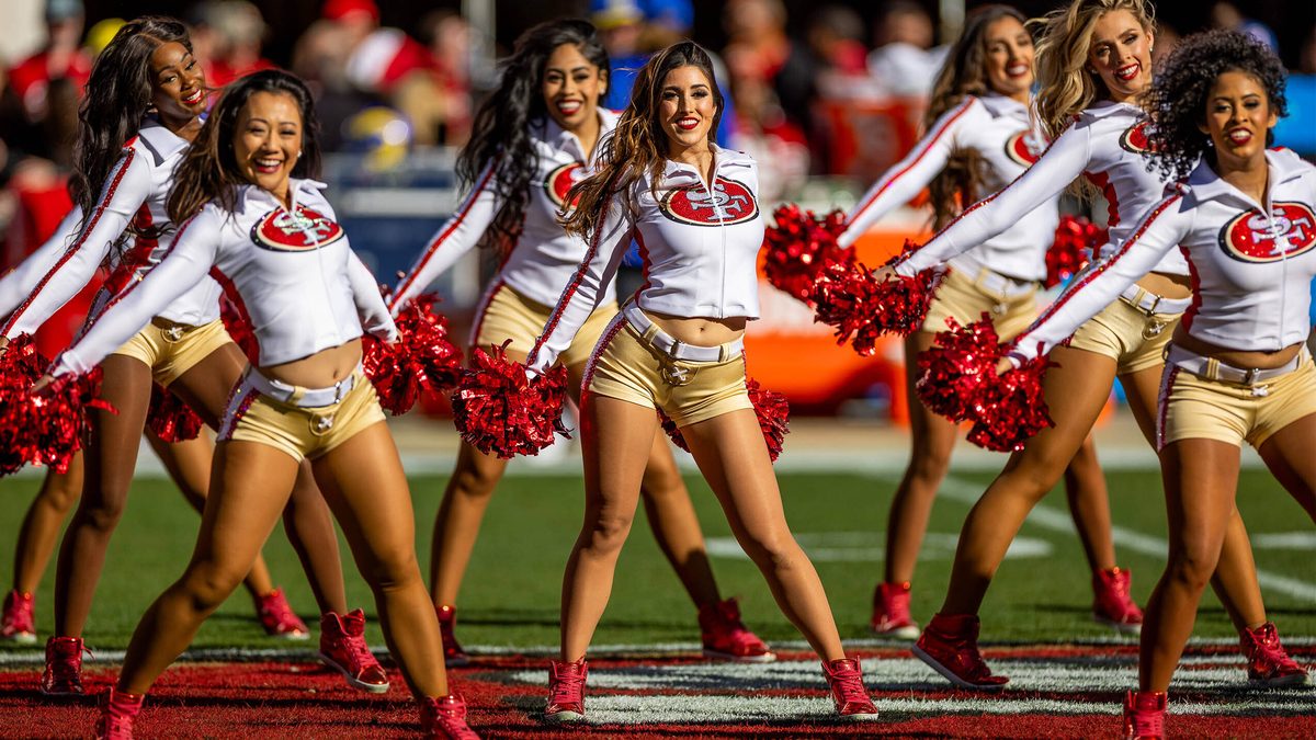 Cheerleaders for the NFL's San Francisco 49ers.
