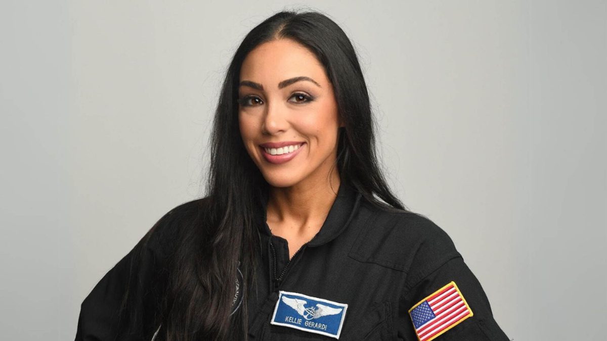 Kellie Gerardi in her flight suit