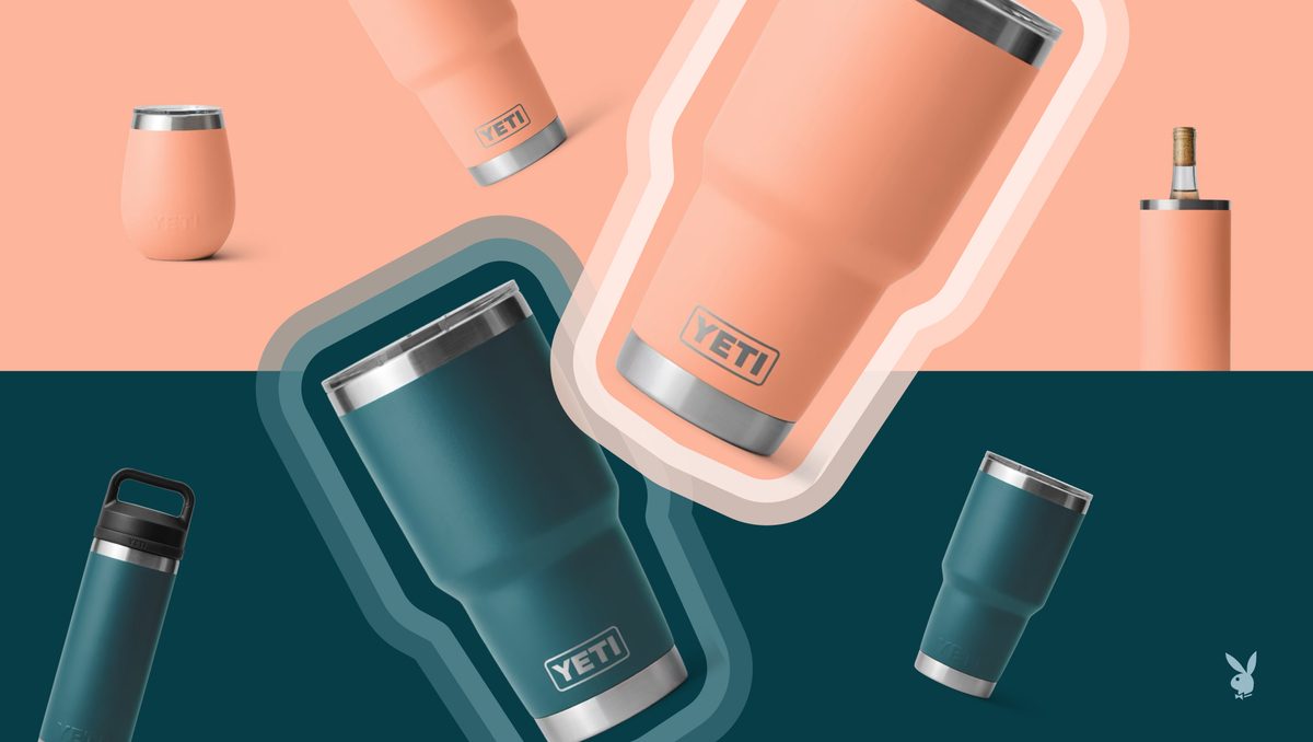 Yeti drinkware in seasonal colors Lowcountry Peach and Agave