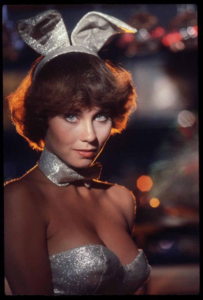 Candace Collins, photographed by Pompeo Posar at the Playboy Club Hotel, Chicago. Candace was the 1976 Bunny of the Year and was "Playmate of the Month" in the December 1979 issue.