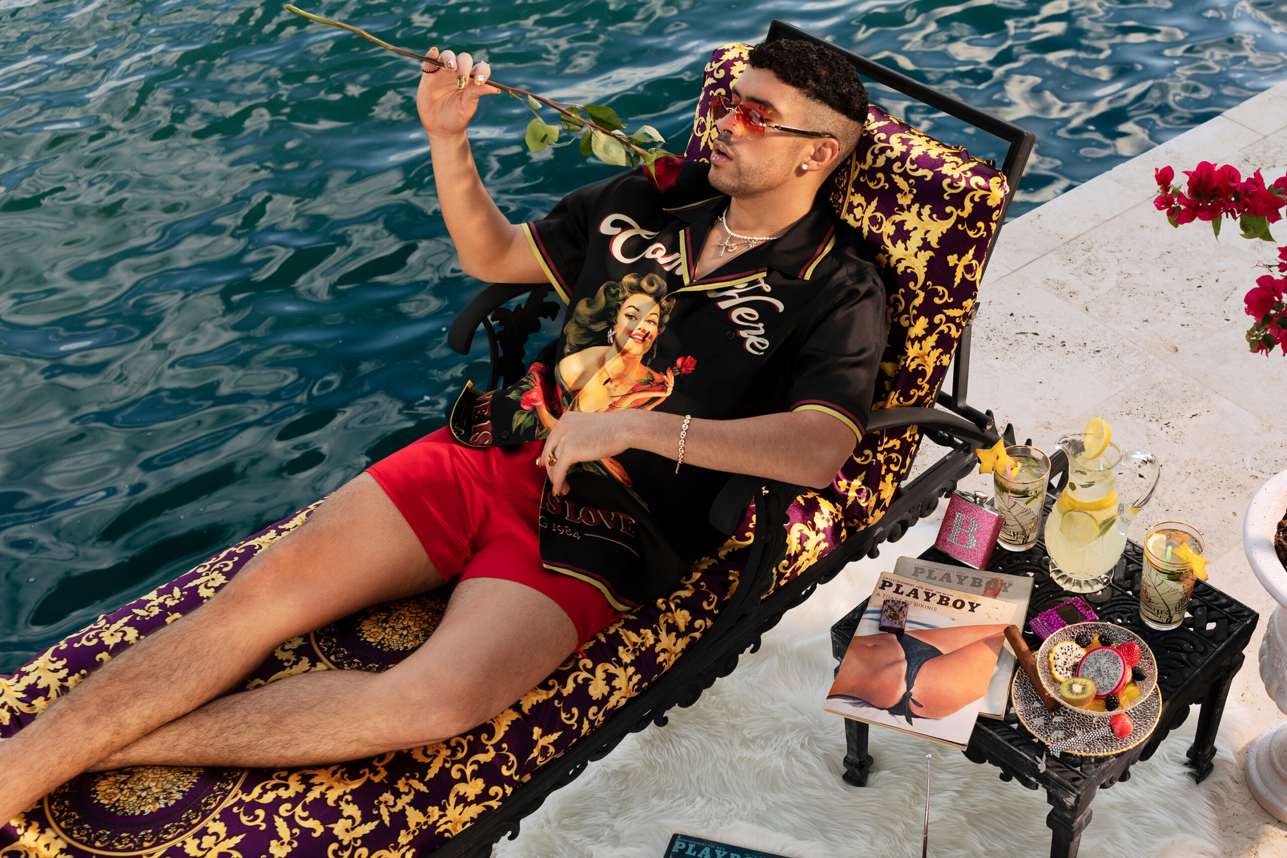 Bad Bunny's Pre-Covid Playboy Photo Shoot in Miami