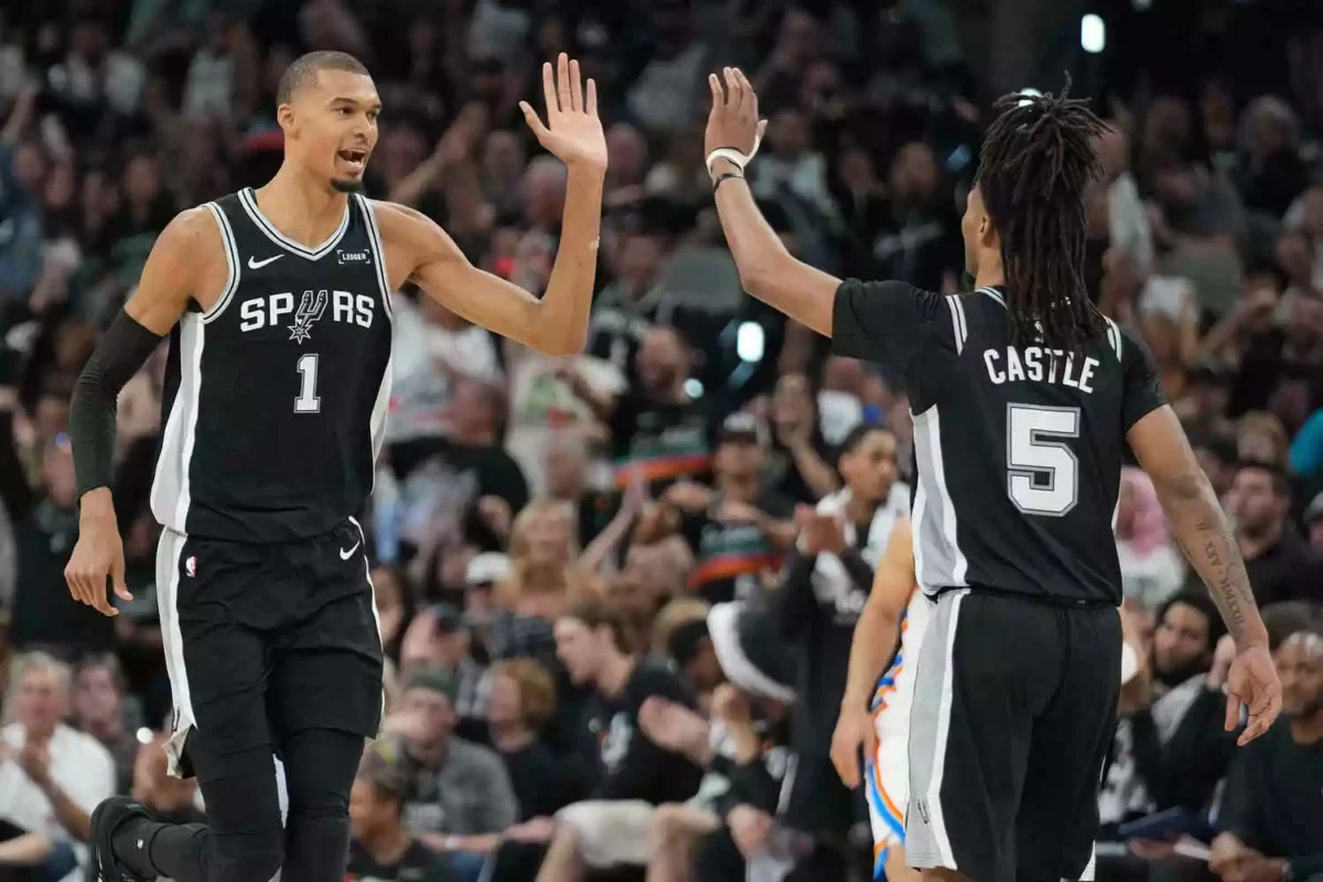 NBA: Playoffs-Oklahoma City Thunder at San Antonio Spurs, Victo Wenbamyama