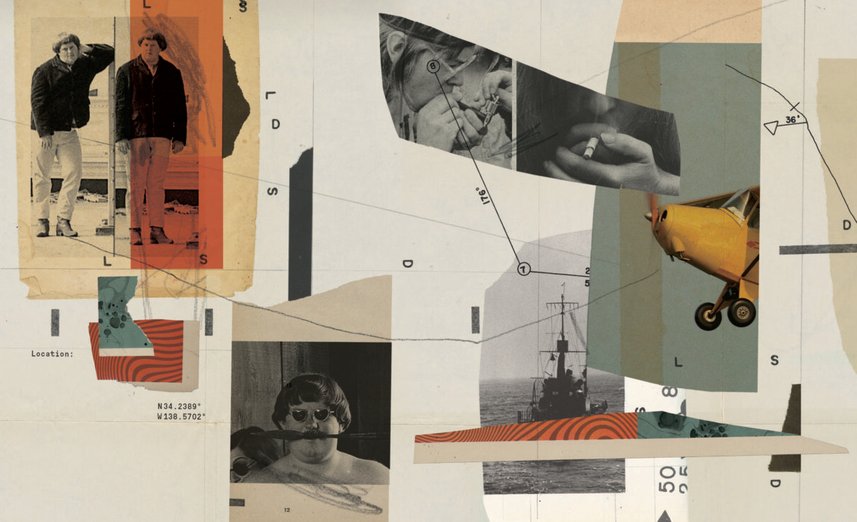 illustration collaging images of Kenneth Connell